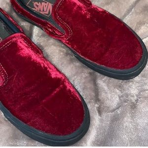velvet maroon vans